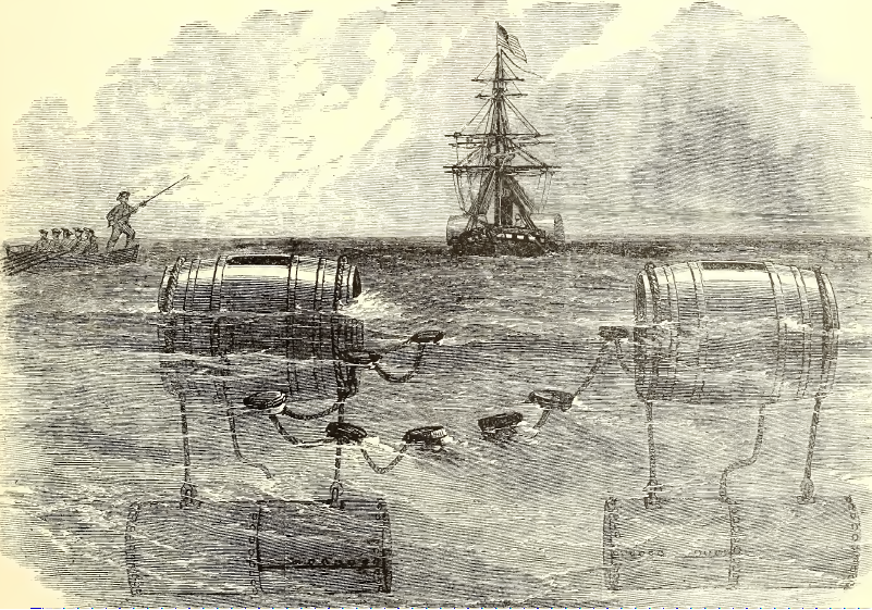 since the Confederates lacked a Navy on the Potomac River, they practiced asymmetric warfare and tried to use underwater mines to destroy Union ships