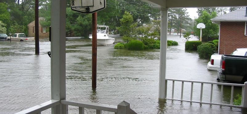 flooding during Hurricane Isabel in 2003