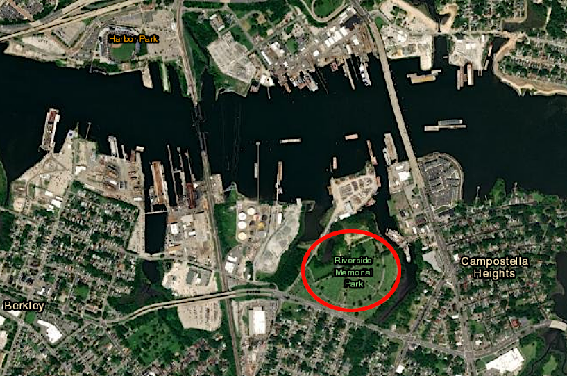 rising sea level threatened to erode the shoreline at Riverside Memorial Park in Norfolk, and spill graves into the Eastern Branch of the Elizabeth River