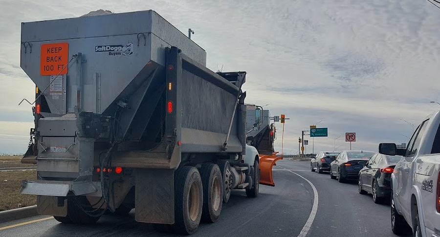 Virginia Department of Transportation (VDOT) applies salt and clears snow from state-maintained highways