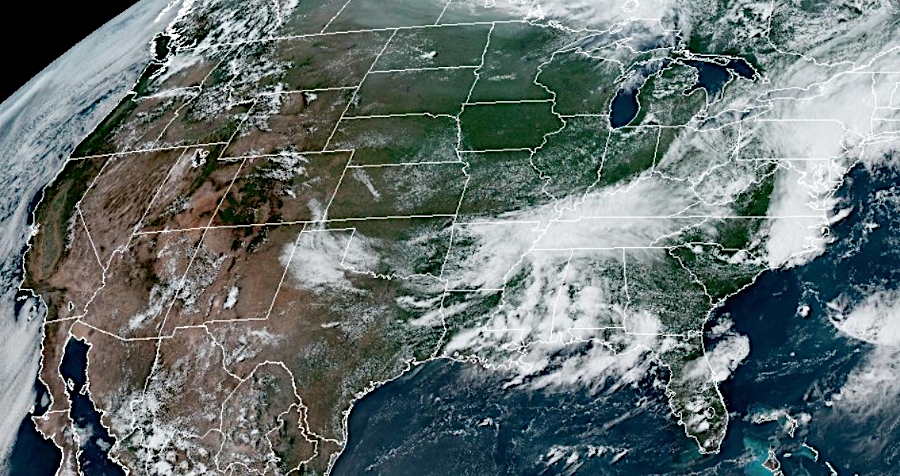 radar imagery of a typical cold front in July, moving eastward to Virginia