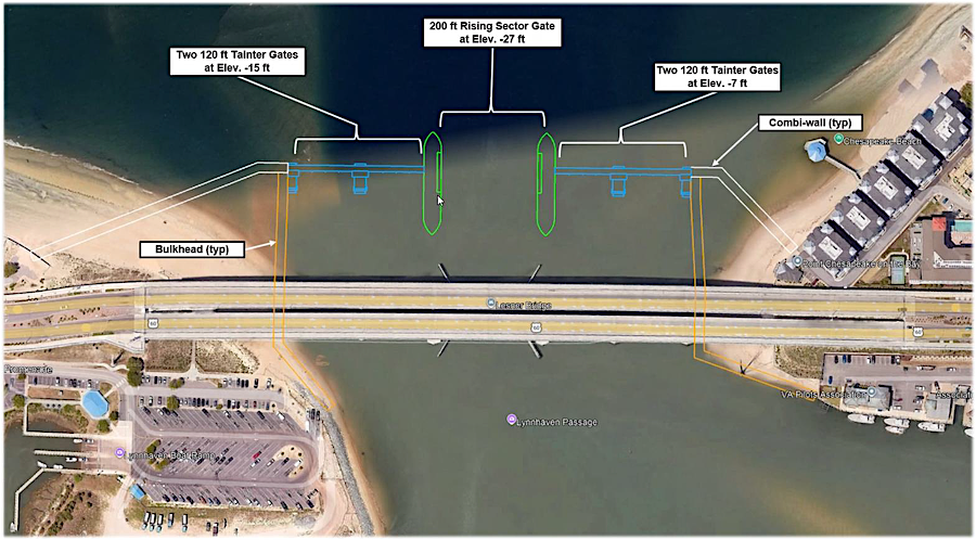 Virginia Beach has prioritized planning to install tide gates to block a storm surge at Lynhaven Inlet