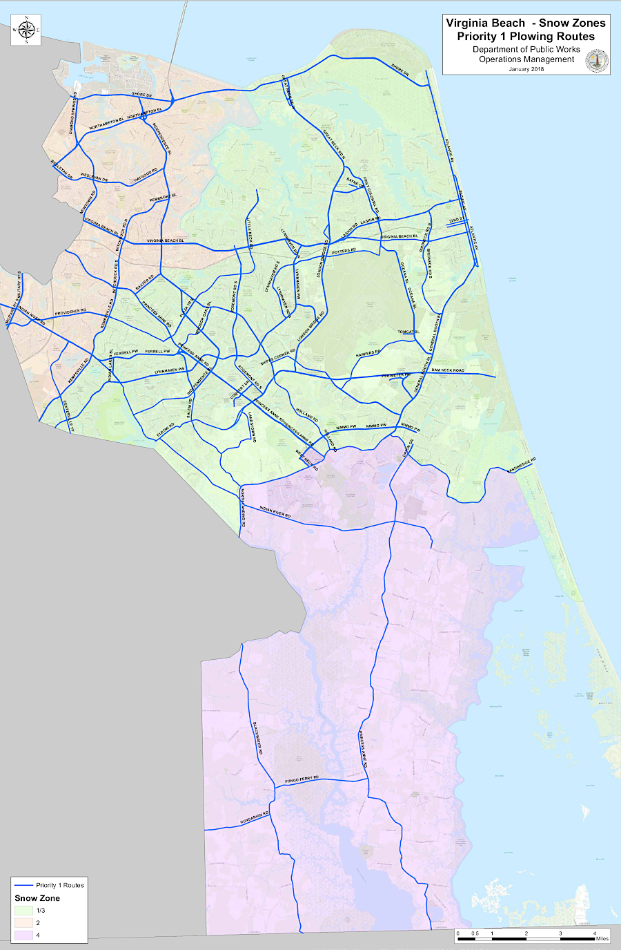 Virginia Beach's snow removal plan focuses on plowing major routes, not neighborhood roads