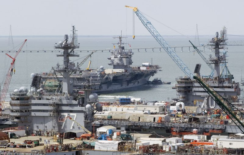 Newport News Shipbuilding builds all of the aircraft carriers for the US Navy