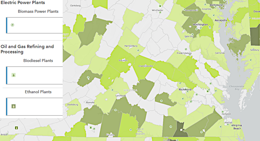 in 2020, the Energy Information Administration mapped landfill gas facilities as biomass operations