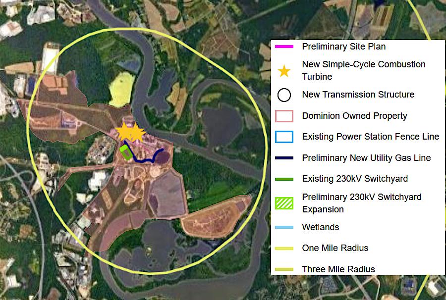 the commercial fusion plant was proposed to be located where Dominion Energy already planned to build four new natural gas power plants