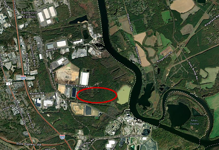 the fusion power plant would be constructed on 94 acres leased from Dominion Energy