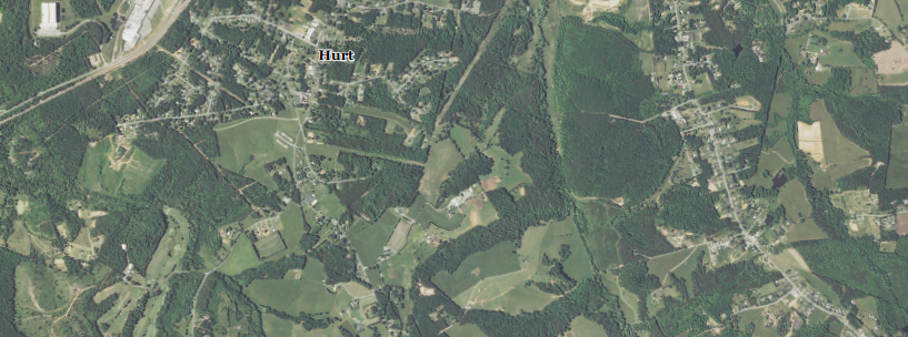 pattern of field and forest near Altavista, south of Staunton (Roanoke) River