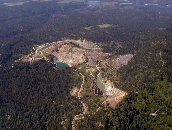 a surface mine at Coles Hill might resemble Midnight Mine, a former uranium mine in the Selkirk Mountains of eastern Washington State