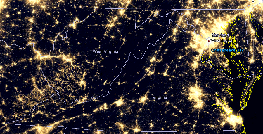 the pattern of urban development in Virginia would be even more concentrated if transmission of electricity was limited to just several miles from the generating facility