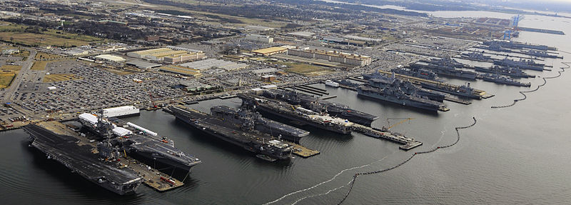 the US Navy has the largest number of nuclear reactors in Virginia at Norfolk, Portsmouth, and Newport News