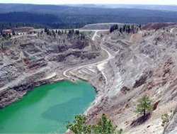 open pit uranium mine