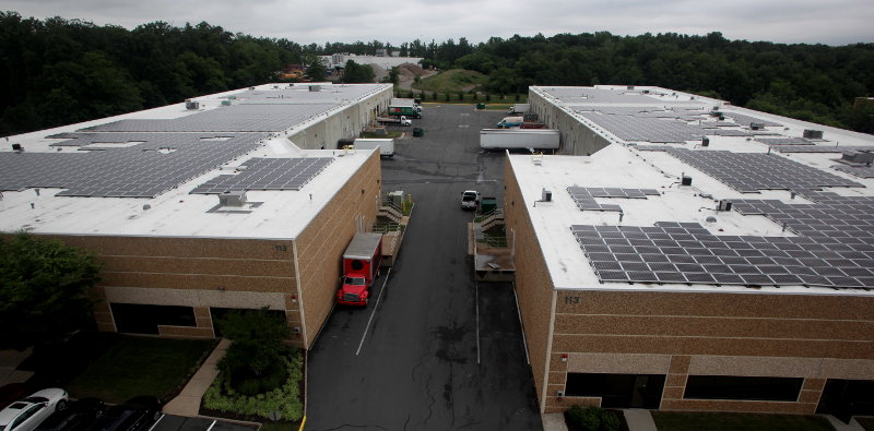 3,000 solar cells were installed on the roof of the Prologis Concorde Distribution Center in Sterling in 2015