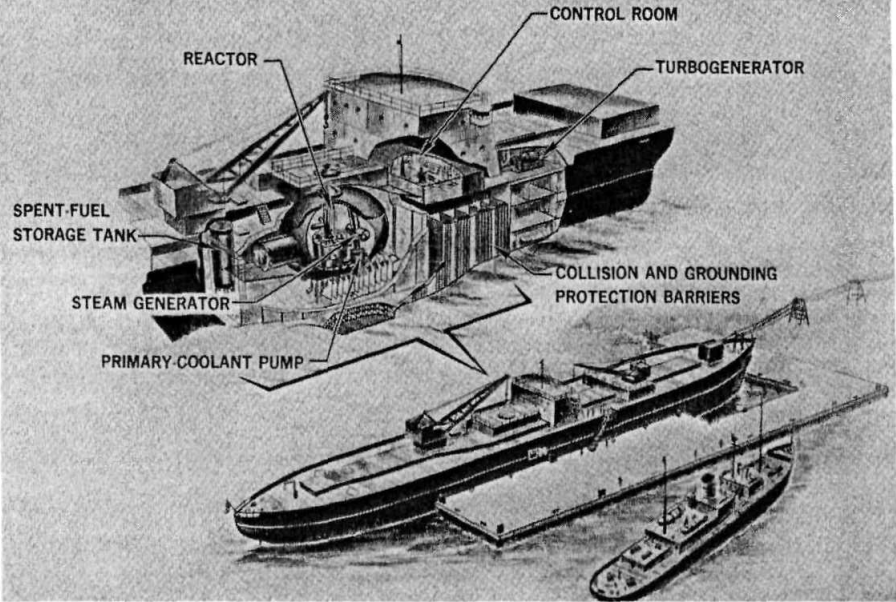 the USS Sturgis transmitted electricity via cables from the bow