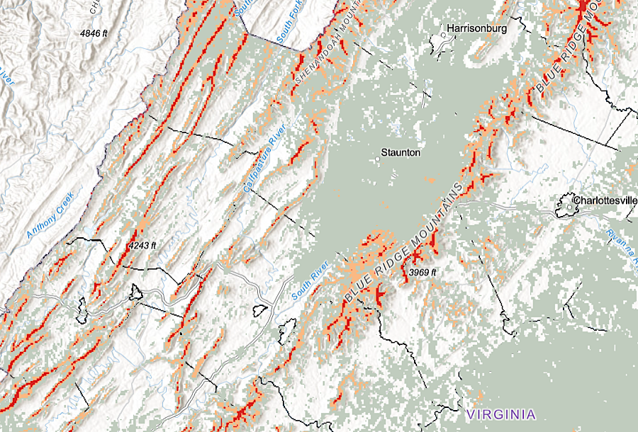 the higher the elevation, the greater the onshore wind power potential