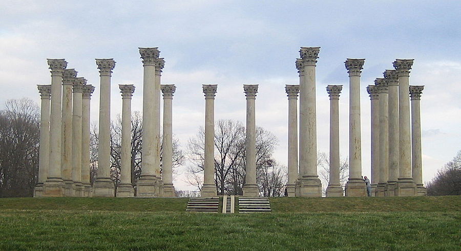 22 of the 24 original (1828) columns of the Capitol are now reinstalled at the US National Arboretum