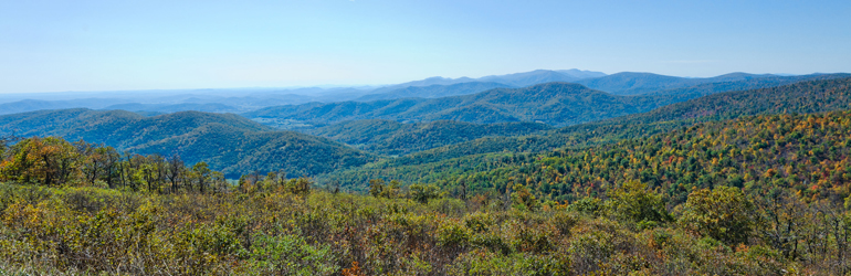the Blue Ridge was buried 6-10 miles deep at one time, before being exposed by erosion over the last 300 million years