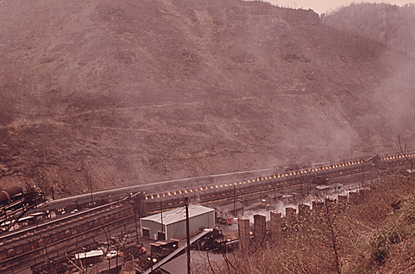 in 1974, metallurgical coal was processed into coke near the mines in Tazewell County before shipment to steel mills