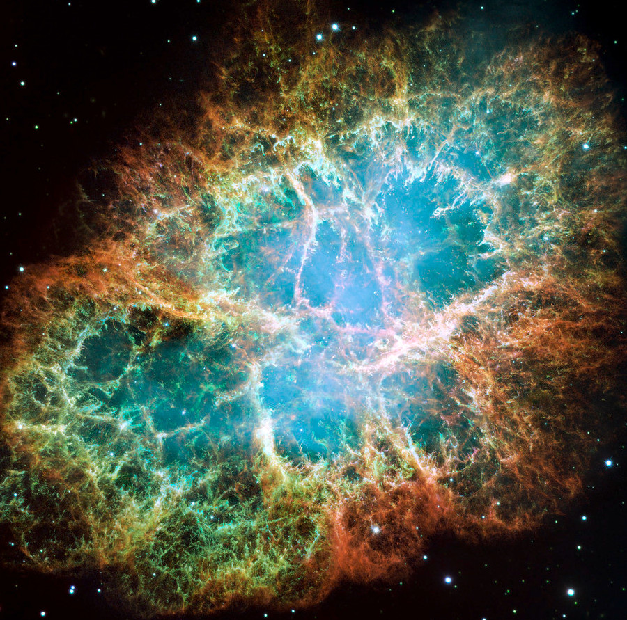 gold forms in Type II supernova explosions, such as the one that formed the Crab Nebula