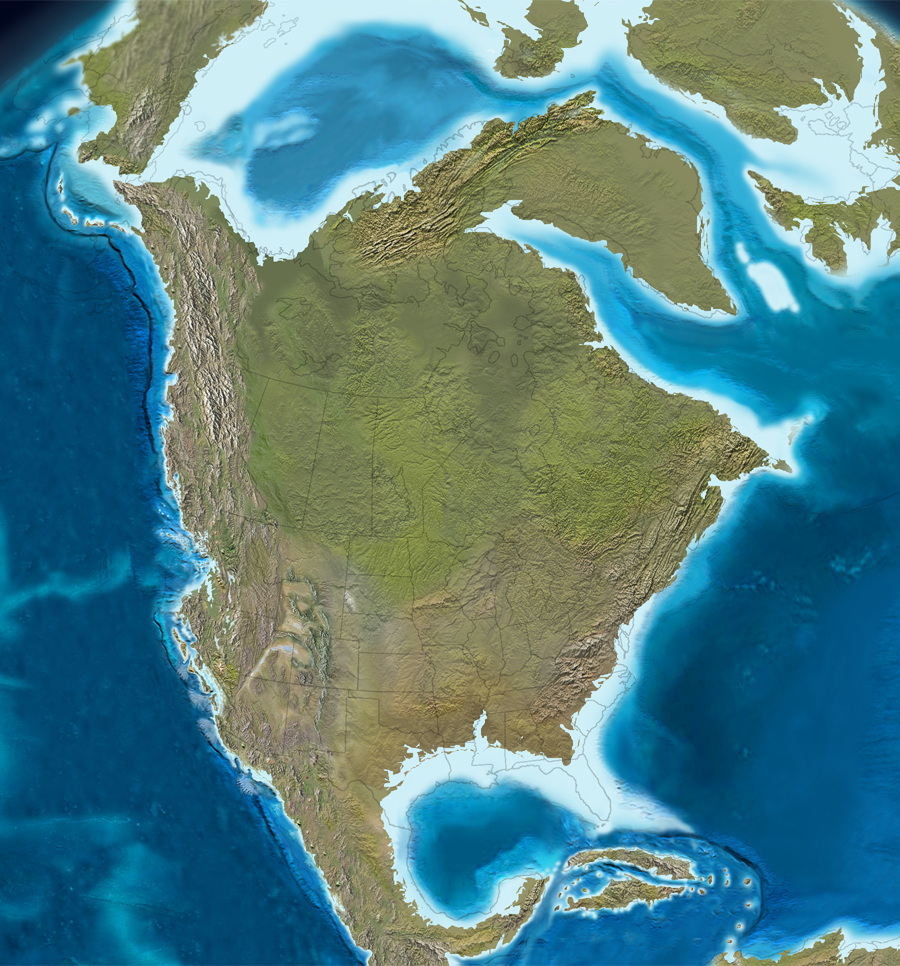 in the Eocene Epoch, Virginia was on the passive margin of the North American continent