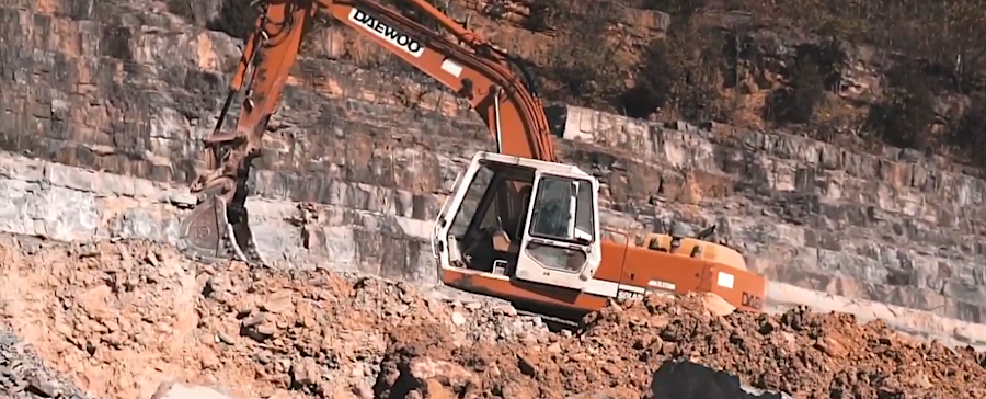 Hokie Stone must be quarried and cut to desired dimensions, before being placed on buildings at Virginia Tech