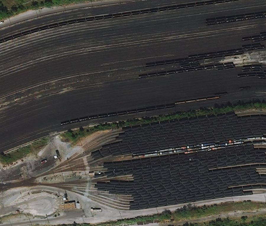 the Norfolk and Western Railroad brought coal across the Blue Ridge to Lamberts Point in Norfolk