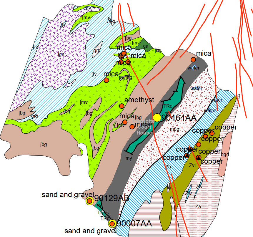 the Henry Moore and Vassar mines in Charlotte County produced mica when demand peaked during World War II