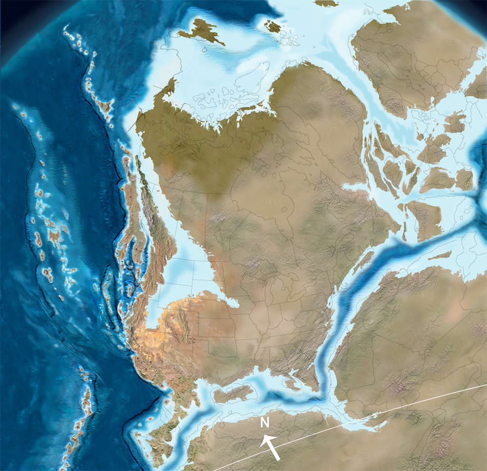 a much-smaller Atlantic Ocean 170 million years ago separated what became Virginia and Morocco