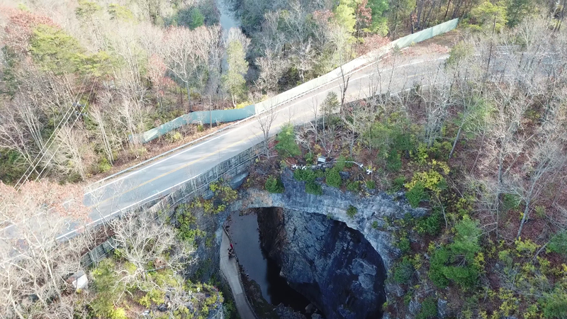 Route 11 used Natural Bridge to cross Cedar Creek