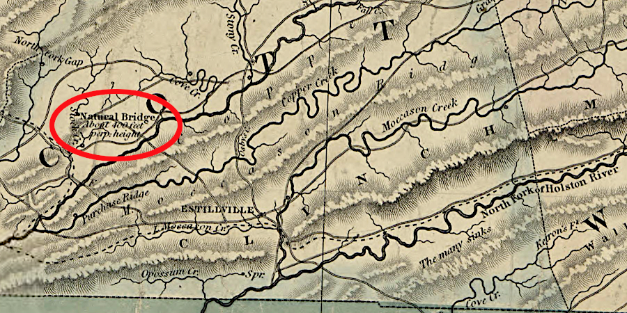 the tunnel was still called Natural Bridge just before the Civil War