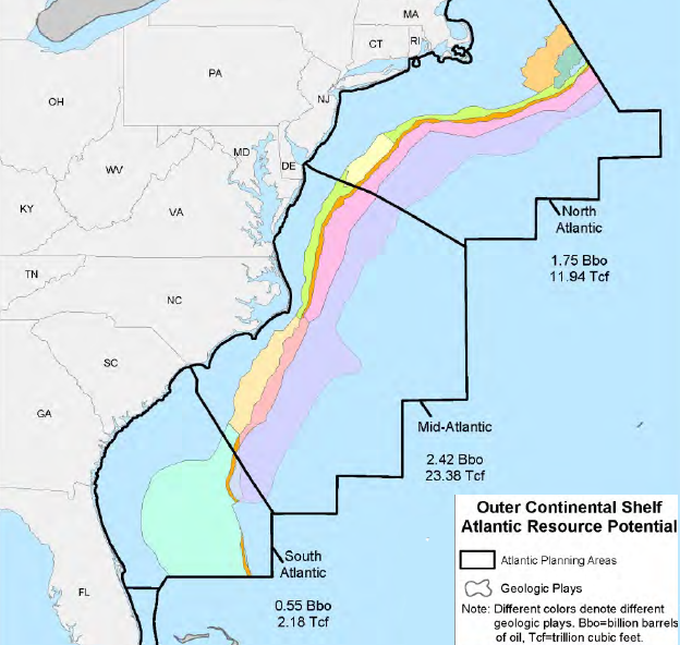 oil and gas resource estimates for the Outer Continental Shelf are defined primarily by reservoir-rock stratigraphy, and will remain speculative until test wells are drilled