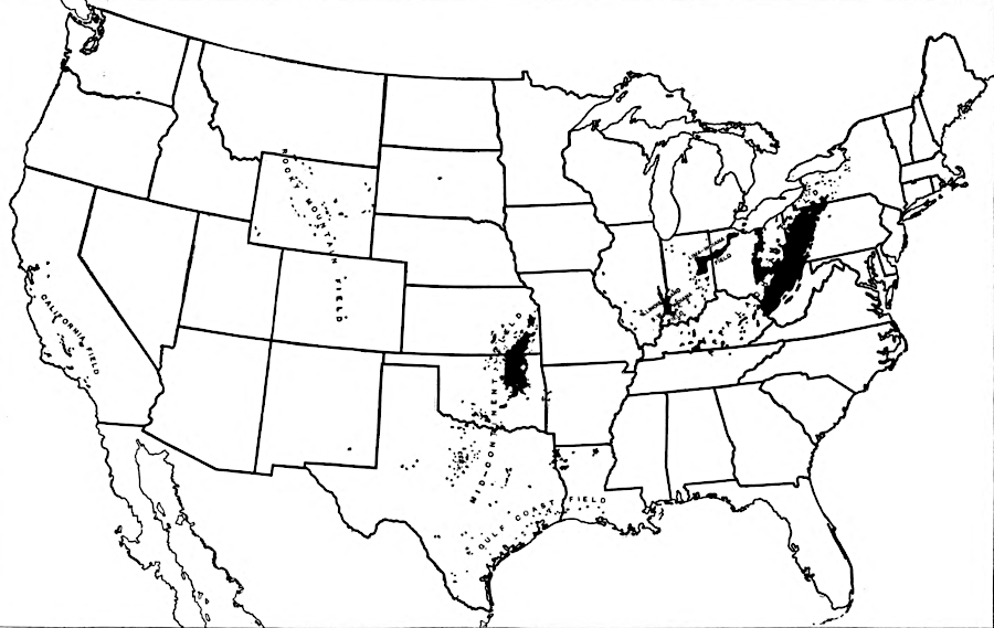 principal petroleum and natural gas fields in 1919