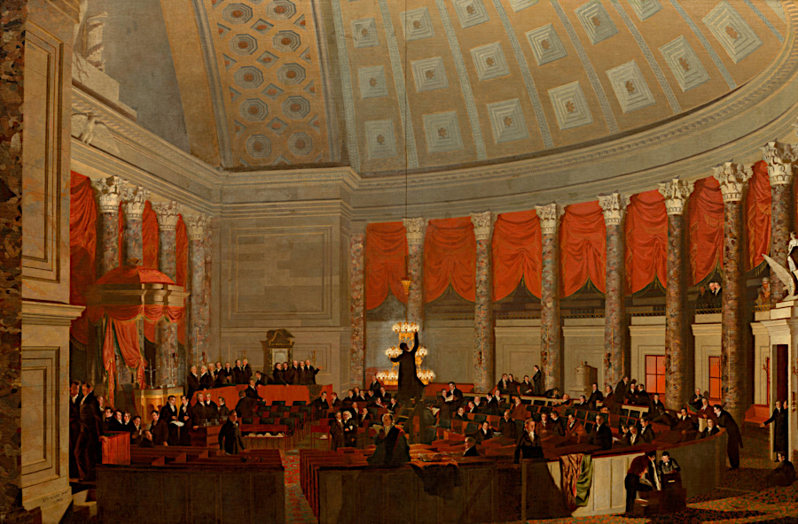 Benjamin Latrobe chose Potomac marble for columns in the House of Representatives, when rebuilding the US Capitol