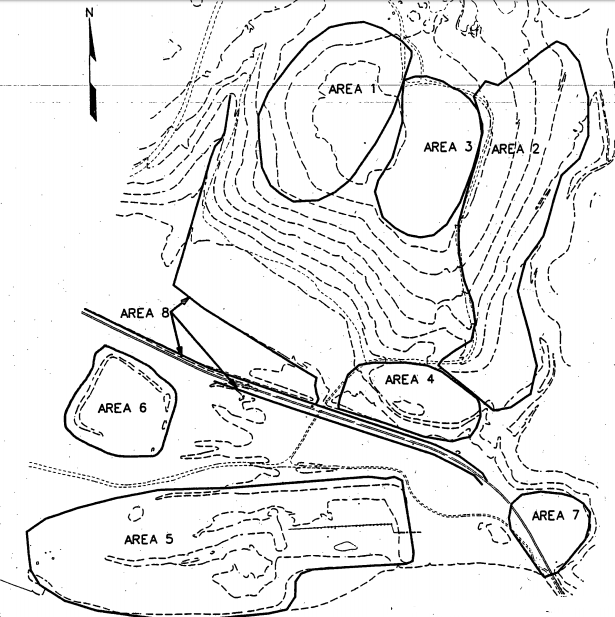 the 50-acre US Titanium Superfund site is in Nelson County, including Site 1 where mining waste (copperas) was buried in a landfill in 1980