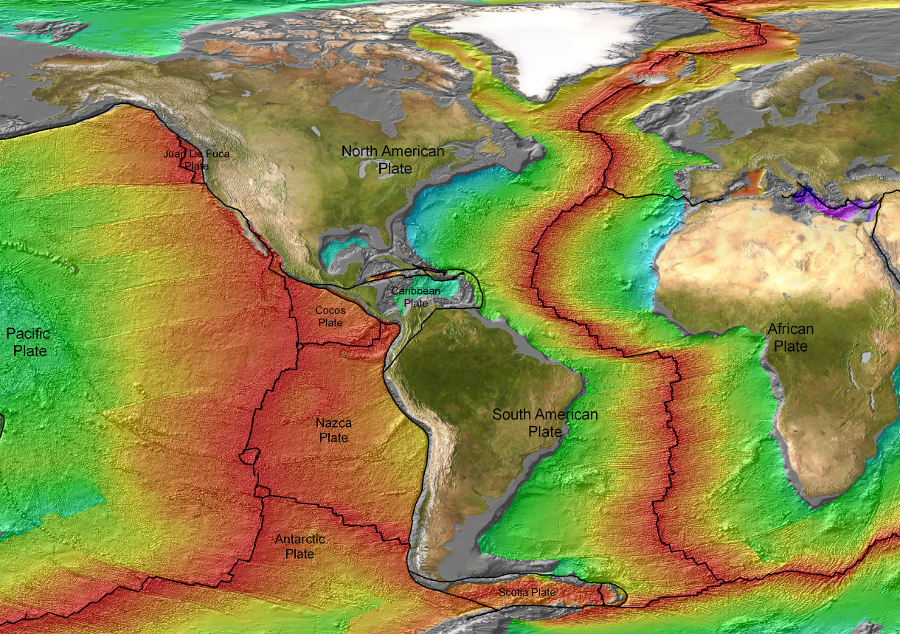 Virginia is located near the middle of the North American tectonic plate, which stretches from the Mid-Atlantic Ridge to California