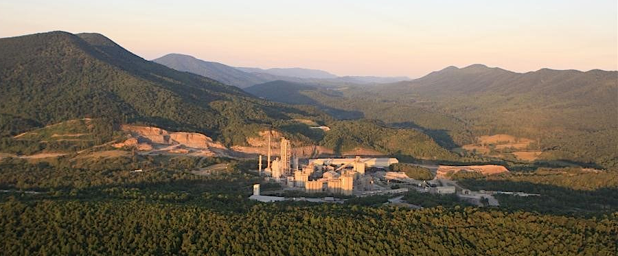 Roanoke Cement Company, Virginia's only active cement plant, converts rock over 450 million years old into cement