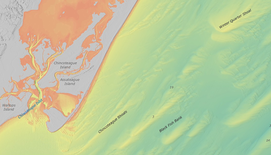 shoals off Chincoteague could supply sand to the barrier island in storms
