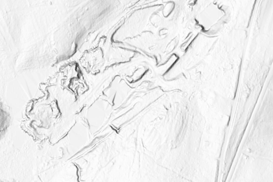 vegetation largely obscures the Alberene quarries now, except when viewed at ground level