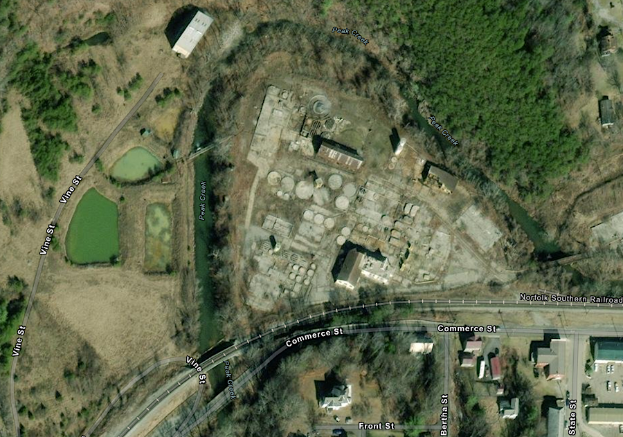 the Bertha Zinc Works operated at Pulaski from 1880-1910