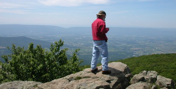 Looking west at Page Valley from near Big Meadows, on Skyline Drive