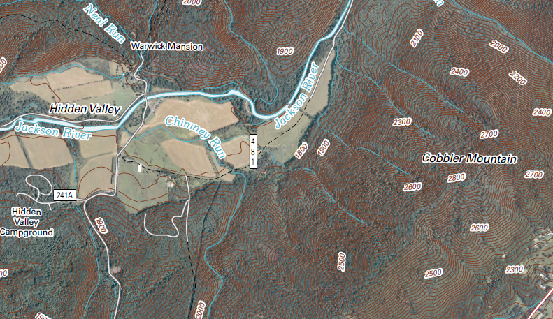 Cobbler Mountain near Warm Springs in Bath County