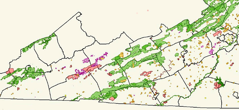 protected areas in Southwestern Virginia