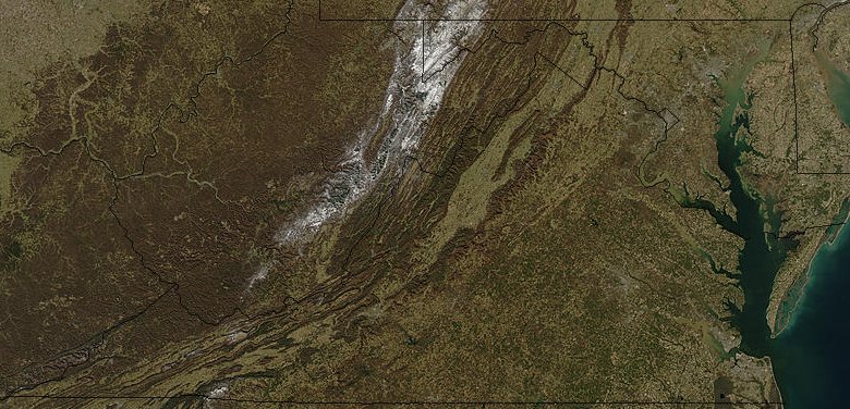 radar image of Virginia