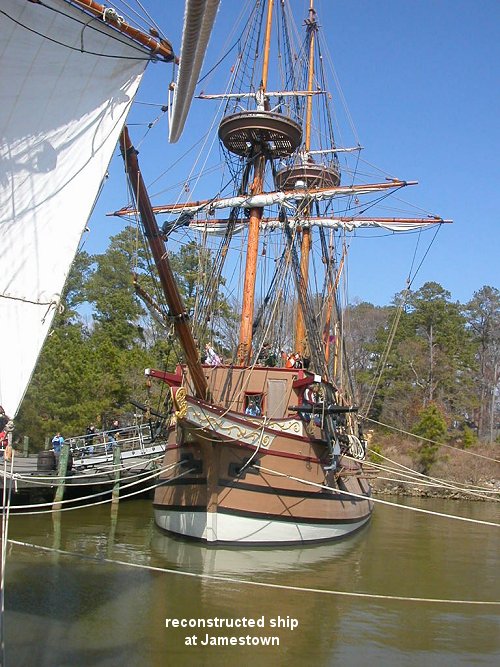 reconstructed English ship at Jamestown