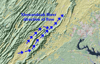 Shenandoah River direction of flow