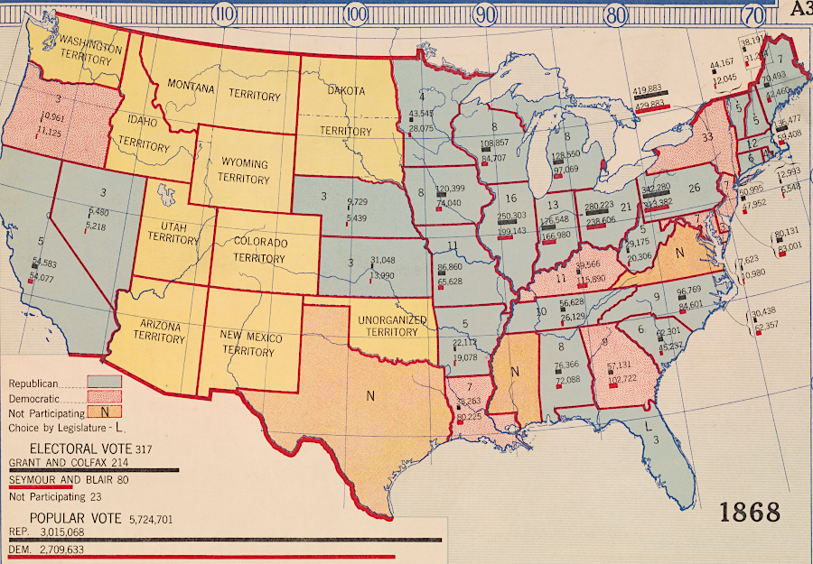 Virginia did not vote in the 1868 elections for US Congess or President