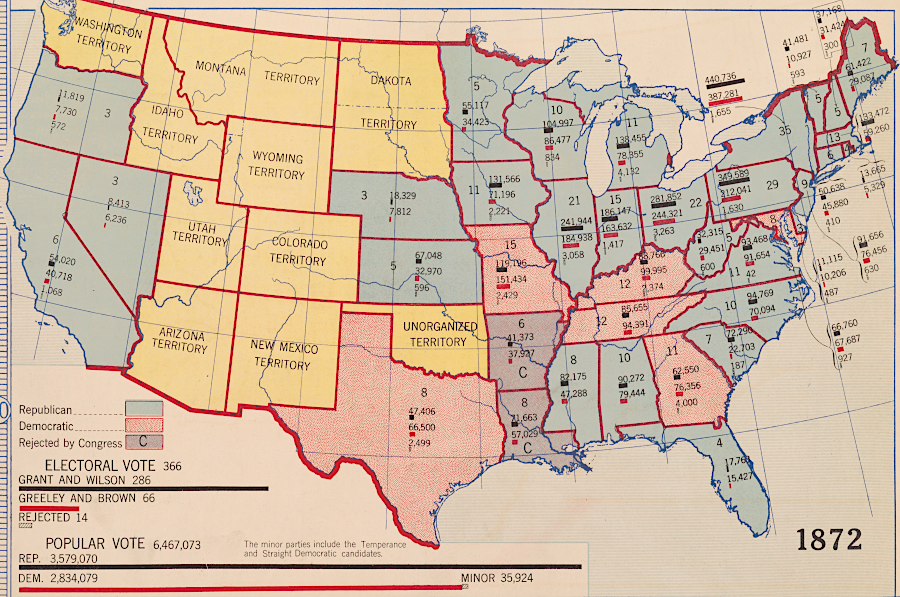 Virginia voted for the Republican candidate for President, Ulysses S. Grant, in 1872