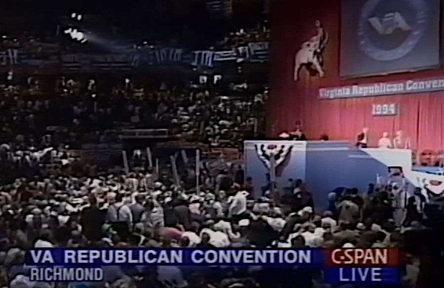 14,000 Republican delegates nominated candidates at a convention in the Richmond Coliseum in 1994