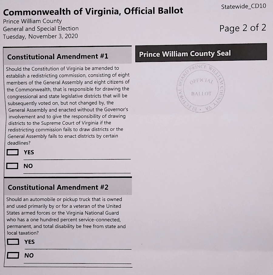 two constitutional amendments were on the ballot in 2020
