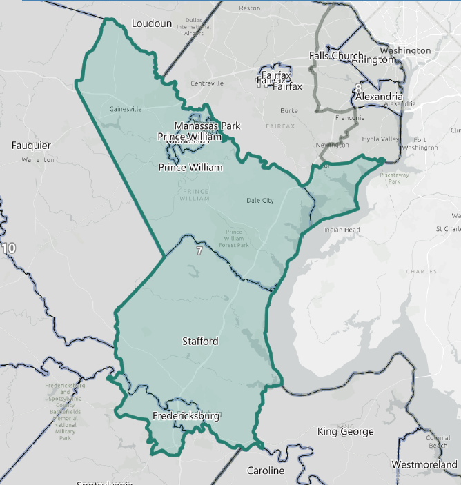 the most dramatic change in the 2021 redistricting proposed by the Special Masters was to locate the Seventh Congressional District in Northern Virginia